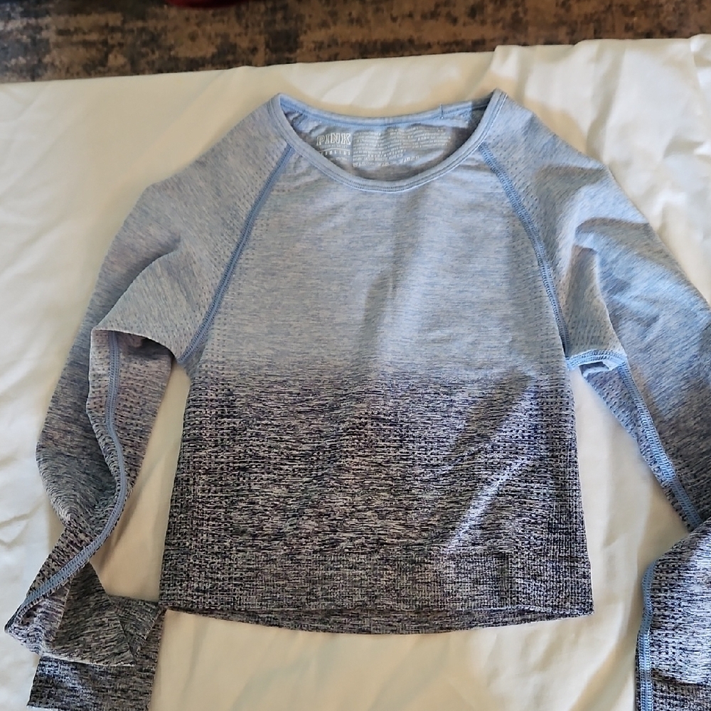 PINK Victoria's Secret Blue Seamless Top